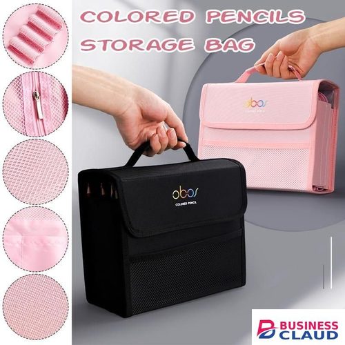 200 Slots Colored Lead Pencils Storage Bag Large Capacity Case Holder for School Supplies Student Stationery Portable Pencil Case Organizer Easy to Carry Durable and Lightweight