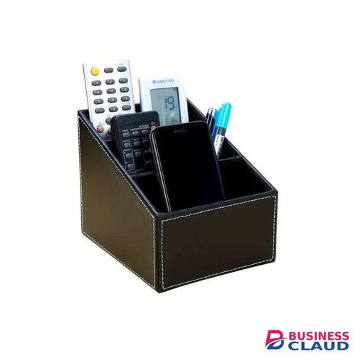 Multi-Compartment Leather Desk Organizer /Remote organizer