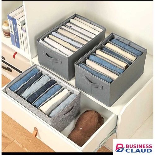 7 Grid Large Capacity Storage clothes organizer with Handles