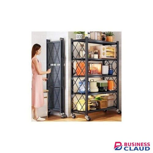 5-Tier Foldable Kitchen Storage Rack – Heavy Duty Multi-Purpose Organizer for Home & Kitchen