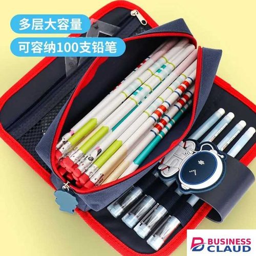 NEW Pencil Case Bag Multi Layer Large Capacity Storage Bag Stationary Pen Holder Organizer Student Pencil Pouch School Supplies 3 Compartment Pencil Large Capacity