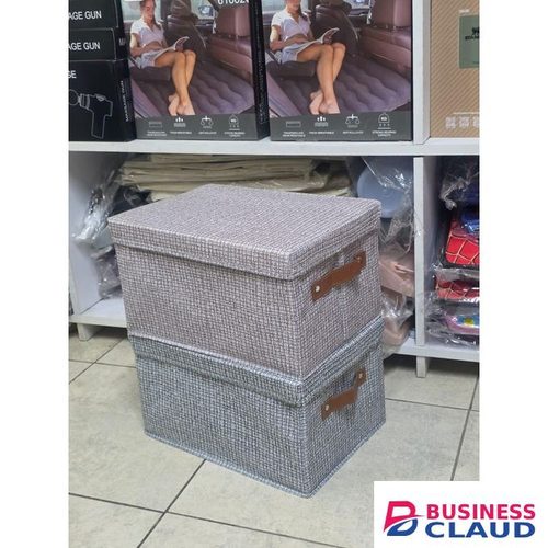 Foldable Storage Box with Lid – Wardrobe Closet Organizer, High Quality Thickened Fabric Storage Bin for Clothes, Blankets, Shoes, Pillows – 36 x 25 x 20 cm