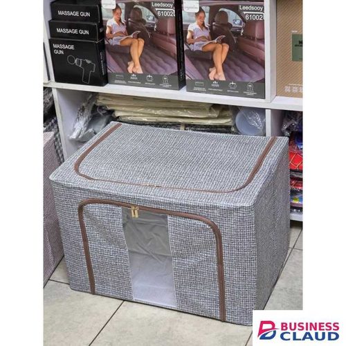 Largest capacity zipper Foldable storage box(A) with visible window zipper wardrobe closet organizer, high quality thickened fabric storage bag for clothes, blankets, shoes, pillows, 70L size 604042cm