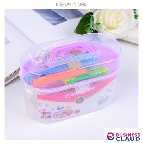 Portable Travel Home School Mini Sewing Kit Organizer Storage Box