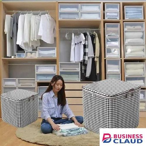 110L-50x45x50cm Foldable Storage Bag -Gray