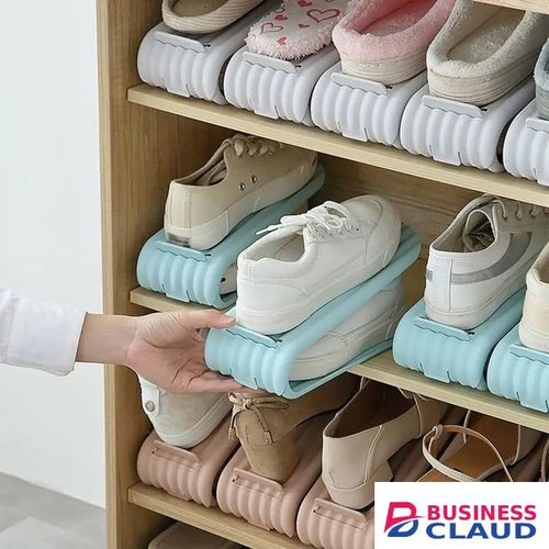 Double Layer Shoe Organizer, Double Layer Shoe Rack, Shoes Slot Space Saver
