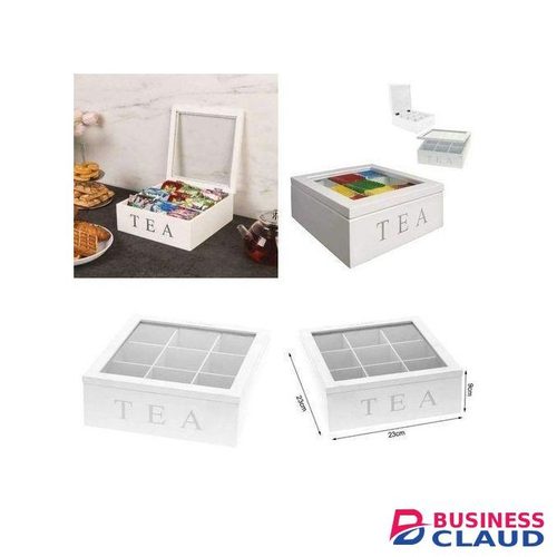 9 Grids Tea Box Tea Bags Container Storage Box wooden