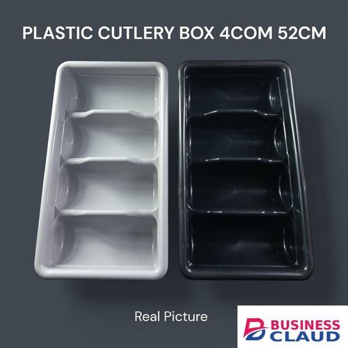 Plastic Cutlery Box 4com and 52cm size-Keep your kitchen drawers neat and organized with this high-quality plastic cutlery box