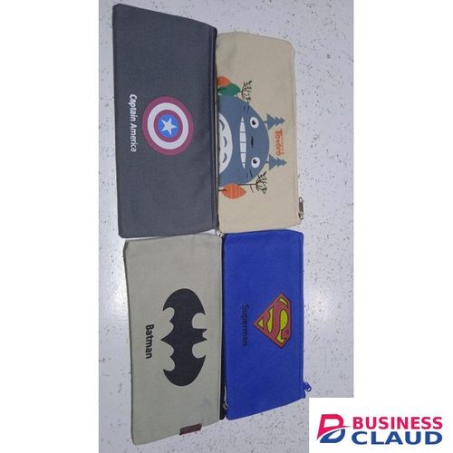 Pencil Pouch Multi-Functional School Stationery Case for Kids and Adults, Durable Canvas Zipper Bag for Pens, Pencils, Erasers, and Small Accessories