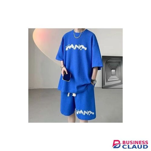 Men's Casual T-shirt and Shorts - Blue