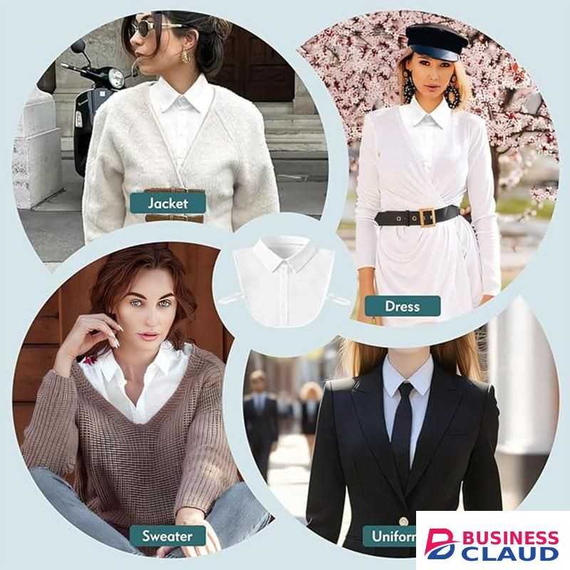 3 Pack Detachable Collar Faux Shirt Dickie Collars for Women