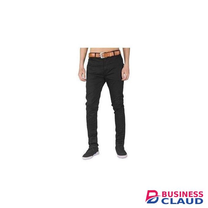 Men's Slim-Fit Stretchable Soft Khaki Trouser – Black