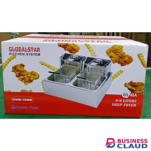 Globalstar Double Tank 6+6LT CHIPS/CHICKEN Stainless Steel double Deep Fryer