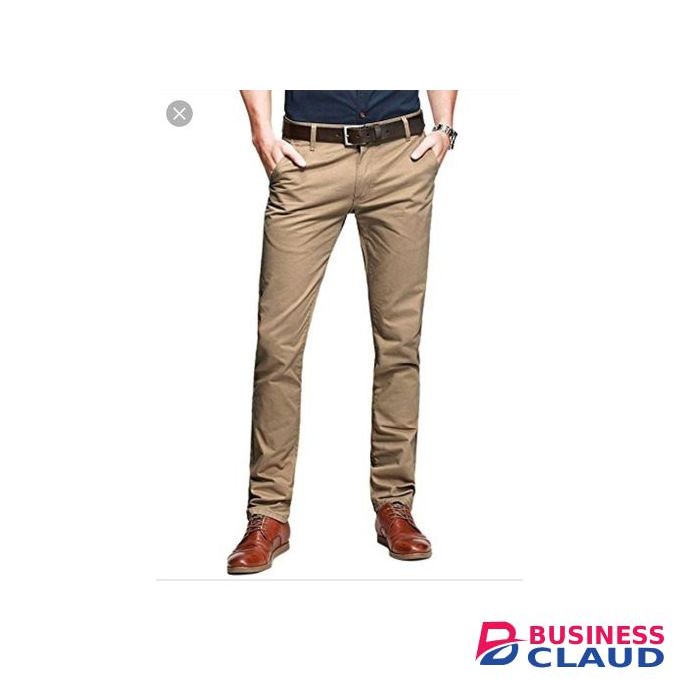 Soft Khaki Men's Trouser Slim Fit Official Casual- beige