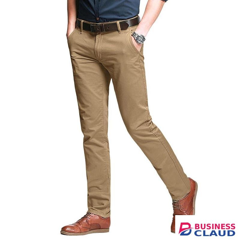 3 Pack soft Khakis Mens slim-fit Chino Pants- Beige, Black & Chocolate .
