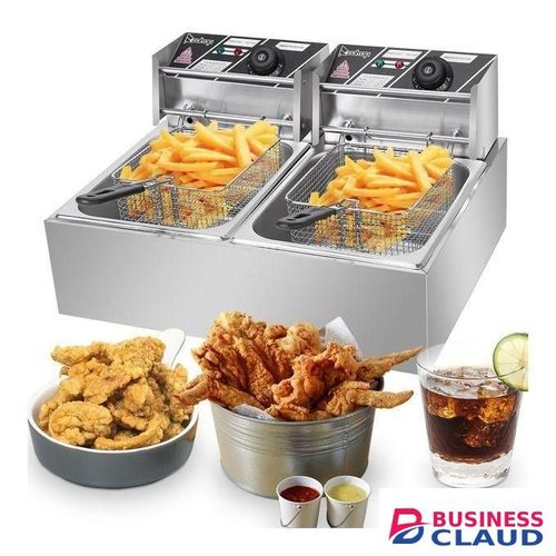 WNGREAT Double Stainless Steel Deep Fryer 12L