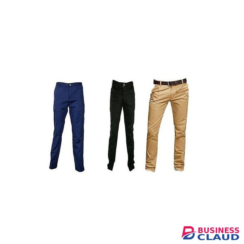 3 Pack Khaki Trousers - Kakhi Pants Black,beige,navy Blue