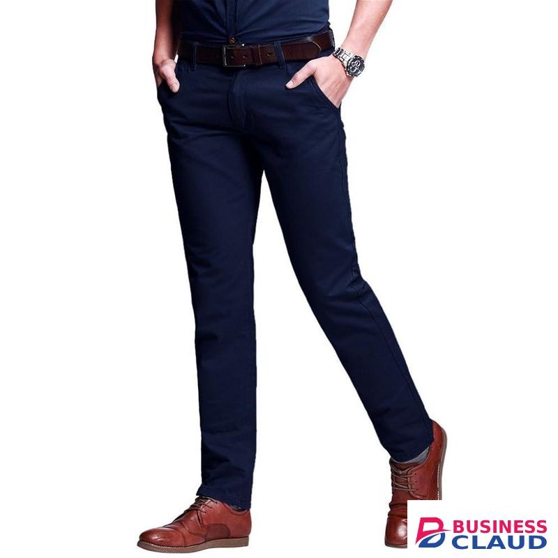 3 Pack soft Khakis Mens slim-fit Chino Pants- Black, Light Grey & Navy Blue.