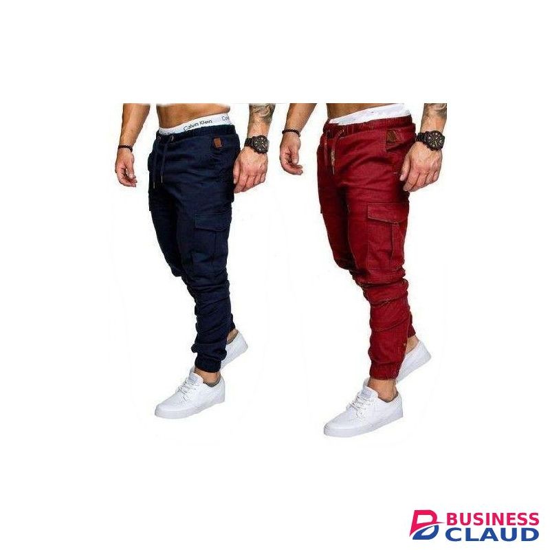 Maroon Cargo Pants/Joggers For Men