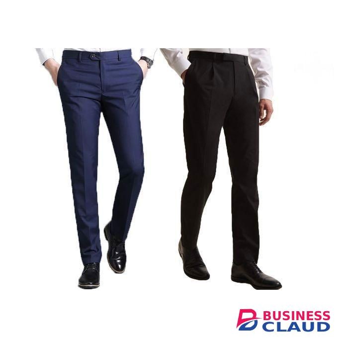 2 Pack Turkey Men's Formal Official Trousers Black and Navy Blue
