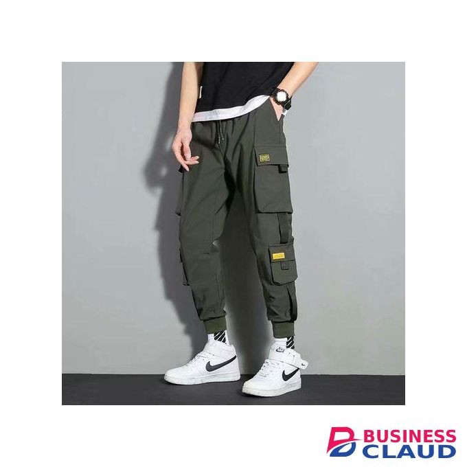 Berrykey Overalls Men's Ankle Pants Loose Large Size Casual Trouser Wear-Resistant Work Pants