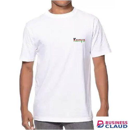 Kenya Flag In Logo, Heavy T-shirt ,white