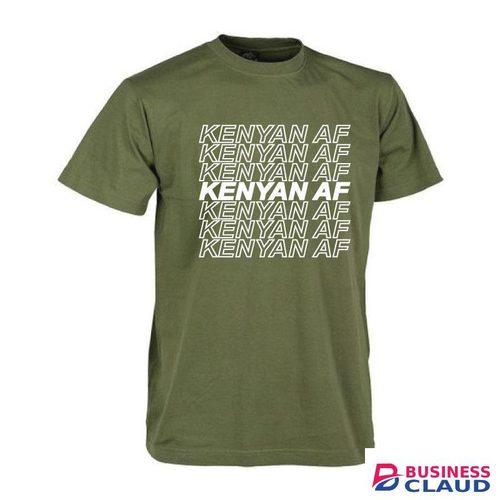 Kenyan AF , Jungle-Green Cotton Round-Neck Unisex T-shirt