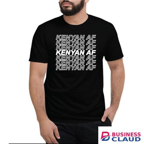 Kenyan AF , Black Cotton RoundNeck T-shirt