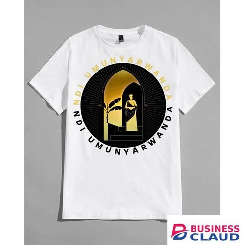 NDI MUNYARWANDA – “I AM RWANDAN” – White Unisex T-Shirt.Ndi Munyarwanda Tee – “I Am Rwandan” Statement Shirt