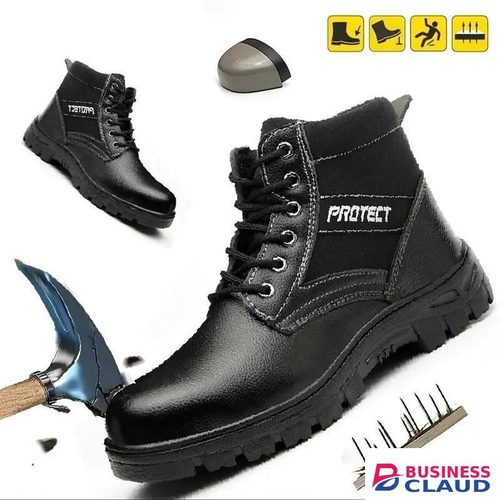 Sturdy and durable safety shoes, non-slip and puncture-resistant, air-cushioned and breathable, suitable for industrial construction work