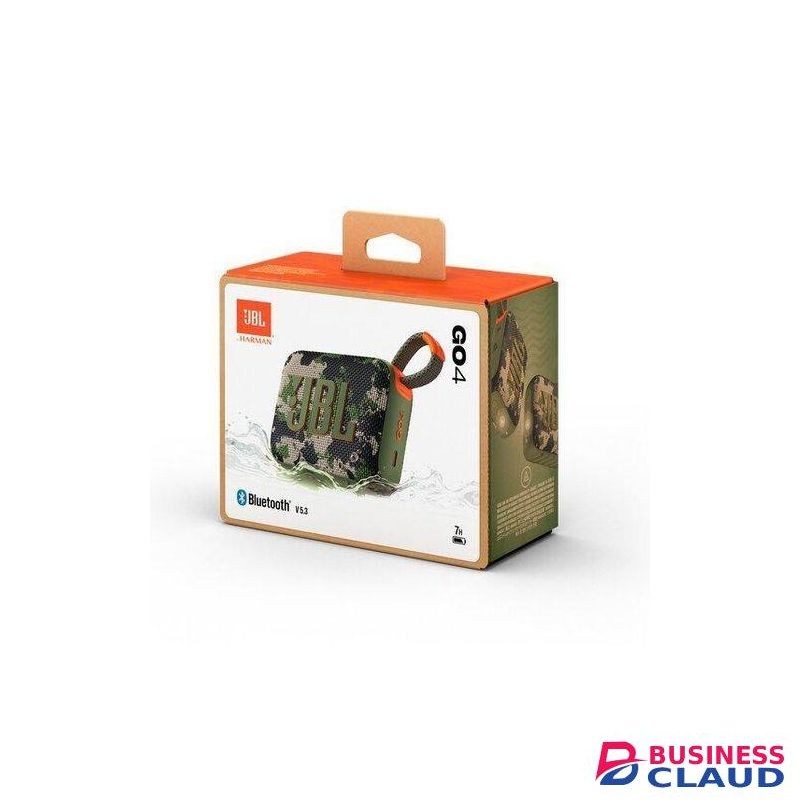 Jbl Go 4 Ultra-Portable Bluetooth Speaker with Up to 7 hours of playtime on a single charge, Multi-speaker connections, Waterproof and dustproof - Squad