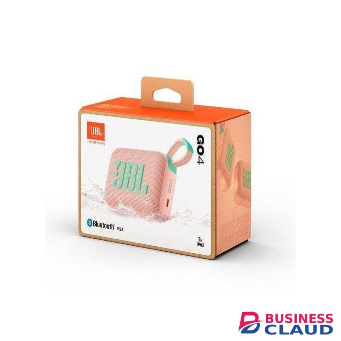 Jbl Go 4 Ultra-Portable Bluetooth Speaker with Up to 7 hours of playtime on a single charge, Multi-speaker connections, Waterproof and dustproof - Pink