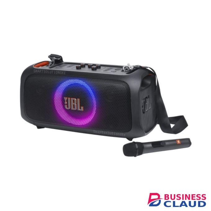 Jbl PARTYBOX ON THE GO SPEAKER, 100W PORTABLE BLUETOOTH SPEAKER, WIRELESS MICROPHONE INCLUDED, MONSTROUS BASS, 12H BATTERY, PARTYBOOST ENABLED, IP67 DUST AND WATERPROOF