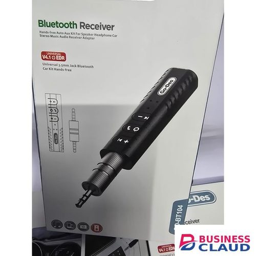 Go-Des Bluetooth AUX Car Stereo Receiver – Portable Wireless Audio Adapter with Noise Reduction, Hands-Free Call Support, and Plug-and-Play Jack Connection