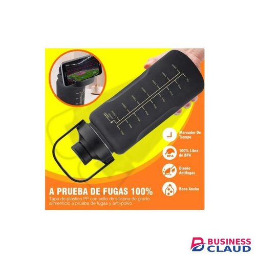 3 In 1 black Motivational Water Bottle With Stickers