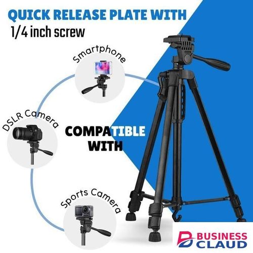 Tripod 3366 in Sleek Black Color for Home Studio and On-the-Go Use