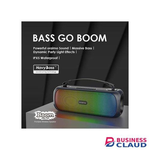 Oraimo OBS-75D Bass Go Boom 30W Wireless Speaker, Black