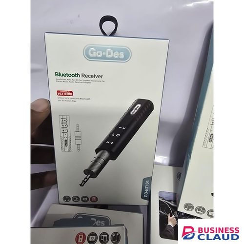 Go-Des GD-BT104 Wireless Bluetooth Receiver – Plug & Play 3.5mm AUX Adapter for Cars & Home Audio