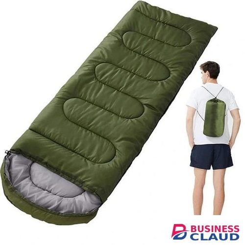 Heavy Army Green & Black Camping Sleeping Bag – Portable Outdoor Warm Travel Sleeping BagEnjoy comfort anywhere you go