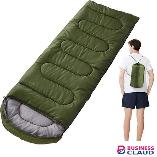 Heavy Army Green & Black Camping Sleeping Bag – Portable Outdoor Warm Travel Sleeping Bag Enjoy comfort anywhere you go