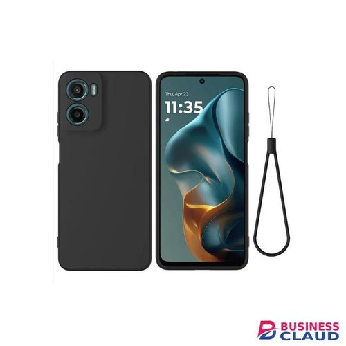 Motorola G05 Phone Cover, Soft Silicone Shockproof Back Case, Slim Fit Protective Phone Case with All-Round Protection and Anti-Slip Grip (Black)