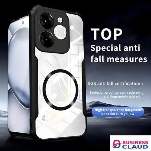 For itel A80 4G Magnetic Phone Case Airbag Drop Resistant Acrylic Case