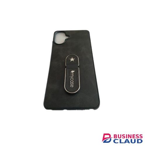 Samsung A07 Cover Luxury Black High Protection Open camera with METAL STAND Comfortable Grip Phone Case/ Back cover