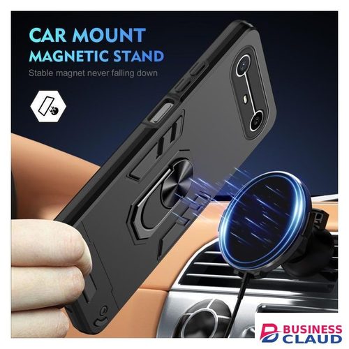 ADK Tecno Pova Slim 5G / Spark Slim 4G Shockproof Metal Ring Holder Phone Case(Black