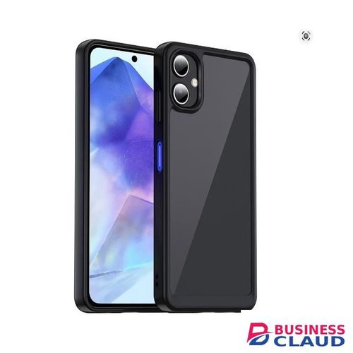 Samsung Galaxy A07 Phone Case - Transparent Clear Black Edges Stylish Phone Cover