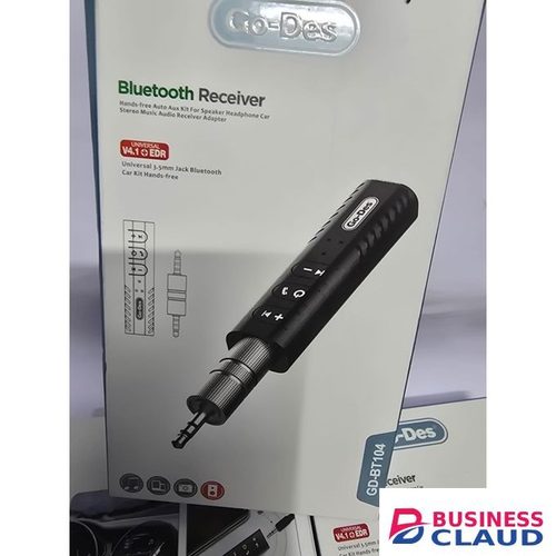 Go-Des GD-BT104 Car AUX Bluetooth Receiver with Long Battery Backup