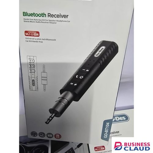 GD-BT104 Bluetooth Receiver – Go-Des Car AUX Plug with Microphone