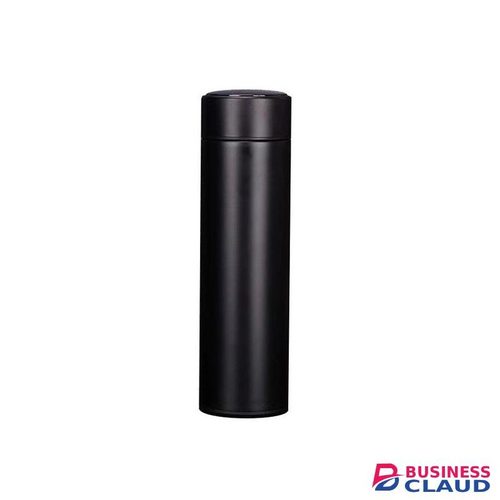 Stainless Water Bottle, Smart Cup with Temperature Shows On The Top Of Bottle, Premium Quality and Pofessional Design 500ML (Black)
