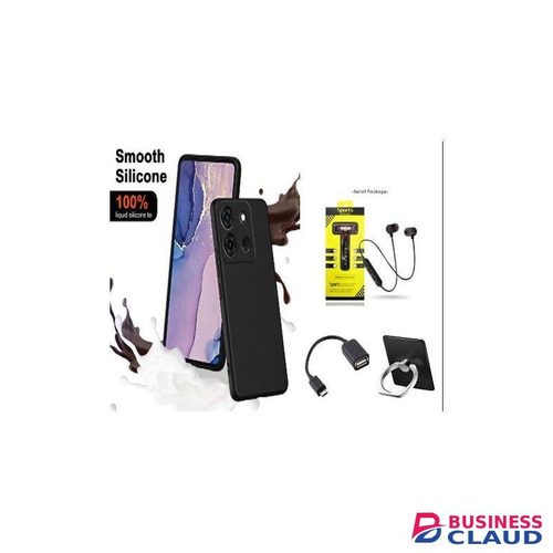 Infinix Smart 7 Plus Black Fashion Cover Case+GIFTS/