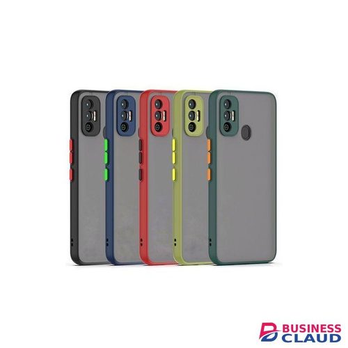 Tecno Spark 7 Phone Case, Translucent Frosted Smoke Mobile Cover with Raised Camera Protection for Sixth Device